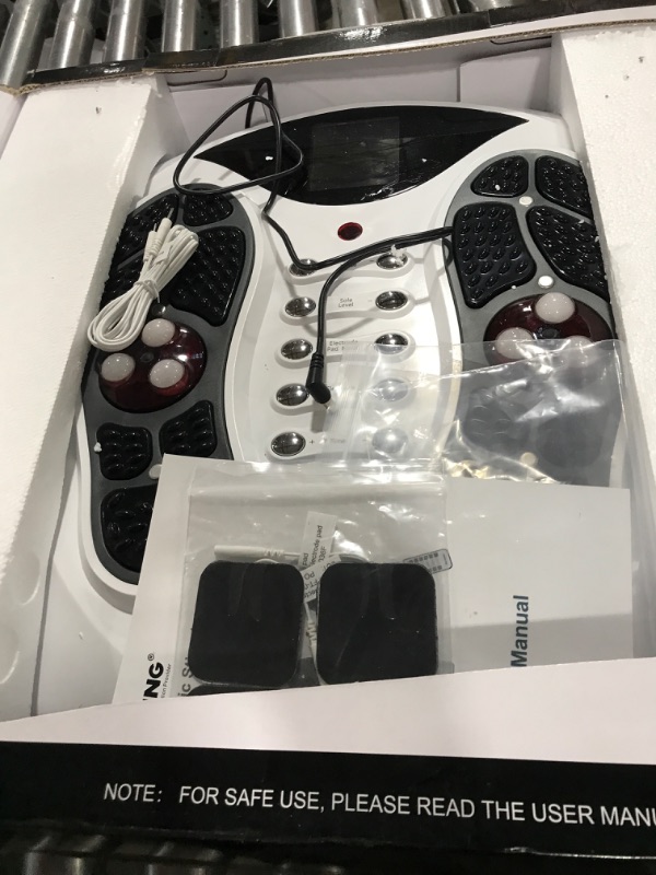 Photo 2 of FIT KING Foot Circulation Stimulator Machine (FSA HSA Eligible) with EMS TENS Pads, Advanced Nerve Muscle Massager for Neuropathy Pain and Circulation,Plantar Fasciitis,Diabetes,RLS Pain Relief