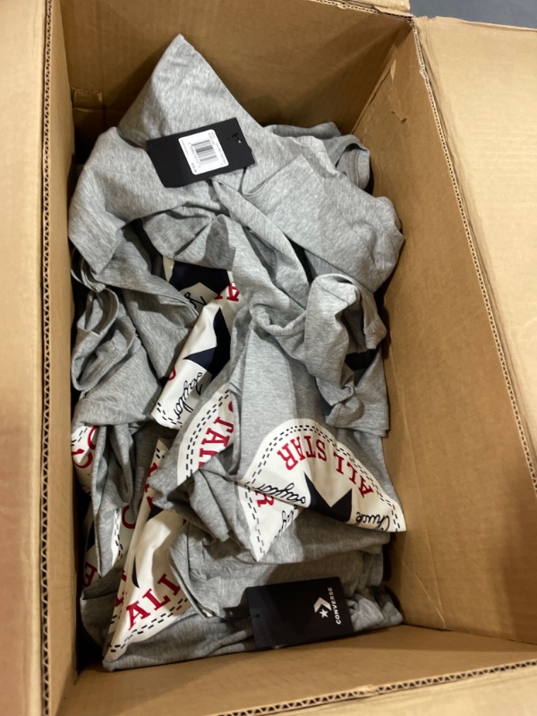 Photo 2 of Converse Chuck Patch Tee - Big Kid / Little Kid - Dark Gray Heather   size l and s box lot
