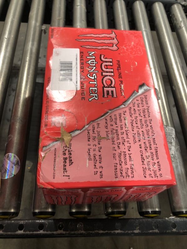 Photo 1 of Monster Energy Juice Pipeline Punch, Energy + Juice, Energy Drink, 16 Ounce (Pack of 15) Pipeline Punch 16 Ounce (Pack of 15)