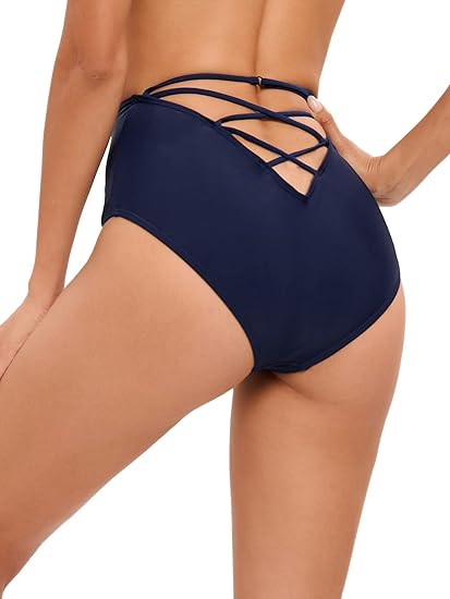 Photo 2 of Aderea Women's Swim Bottoms High Waisted Bikini Bottoms Full Coverage Bathing Suits Briefs Cheeky Swimsuit Shorts
SIZE MEDIUM 