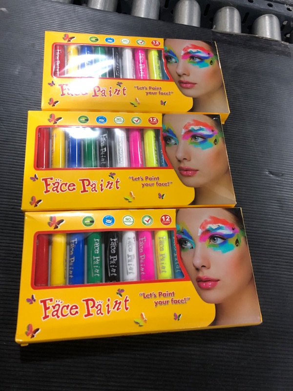 Photo 2 of 3pk of 6pcs/set Putter Crayon 6 Colors Halloween Makeup Party Face Paint Face Paint Pens Fans Body Paint Crayons
