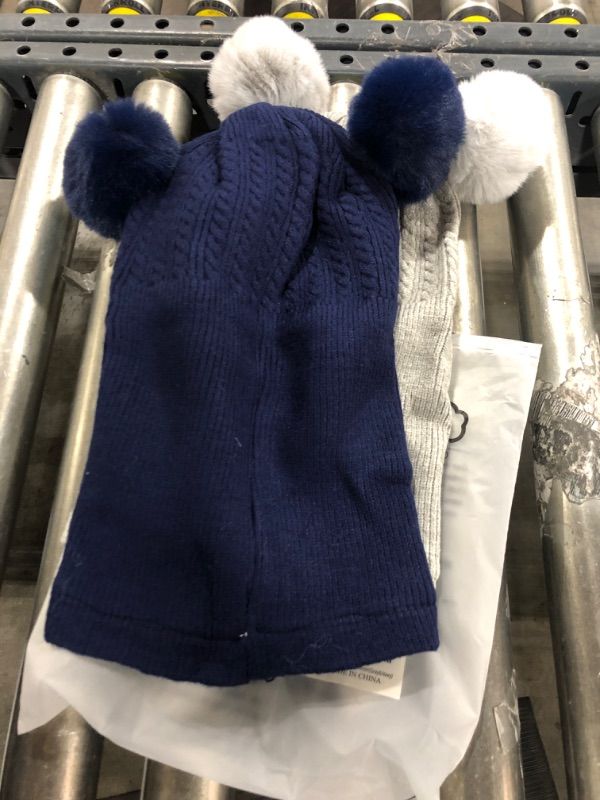 Photo 1 of Baby Winter Hat Scarf Set 2 Pack, Toddler Beanie Hats Girl Boy with Neck Warmer, Beanie for Kids Knit Warm for Cold Weather
