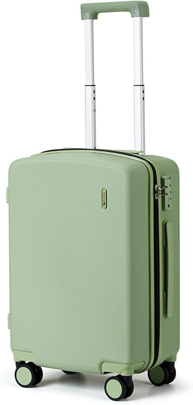 Photo 1 of Hanke Carry On Luggage Airline Approved, 20 Inch Carry On Luggage Hard Shell Suitcases with Wheels Lightweight TSA Travel Luggage(Bamboo Green)
