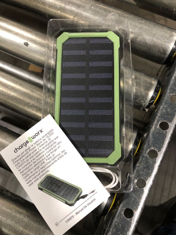 Photo 2 of Chargeworx Solar Powered 15,000mAh Power Bank
