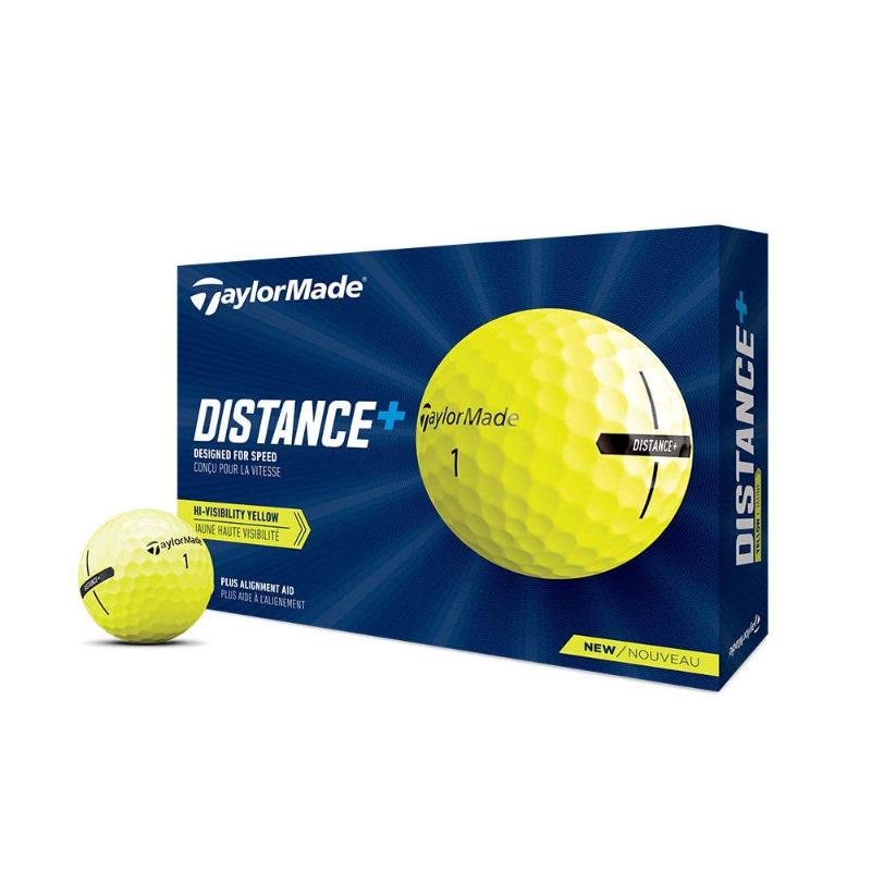 Photo 1 of 2021 TaylorMade Distance+ Golf Balls Yellow Distance+ Golf Balls