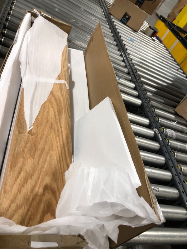 Photo 1 of **MISSING MOUNTING HARDWARE, MINOR DAMAGE* Axeman Oak Floating Shelves, 36 Inch Wall Shelf Set of 2, Solid Wood Shelves for Wall Storage, Wall Mounted Wooden Display Shelf for Bathroom Bedroom Kitchen Garage, Walnut 36" W x 6" D x 1.2" T, 2PACK Walnut