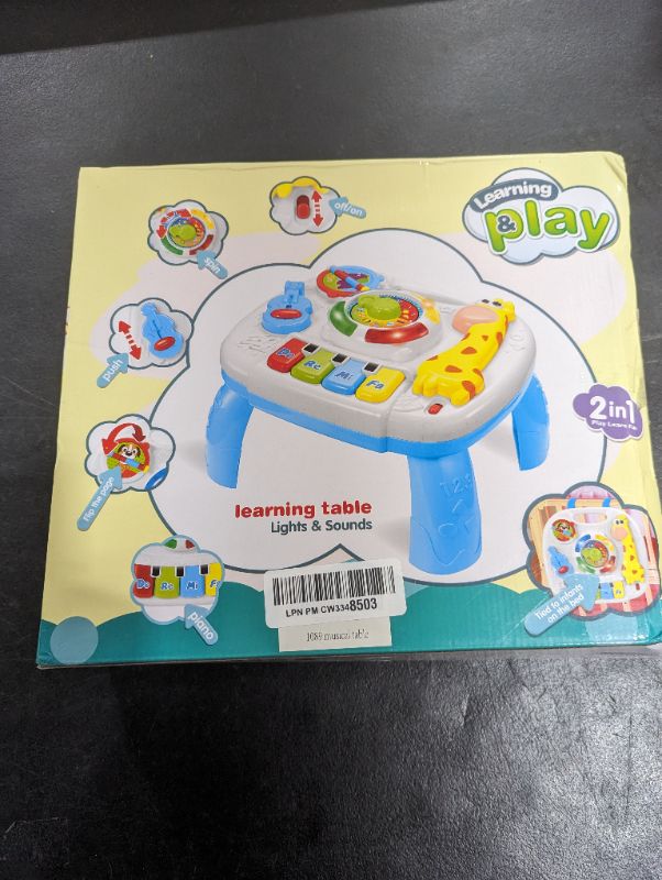 Photo 3 of BACCOW Baby Toys 6 to 12-18 Months Musical Educational Learning Activity Table Center Toys for Toddlers Infants Kids 1 2 3 Year Olds Boys Girls Gifts Size 9.7 x 8.7 x 7.1 Inches