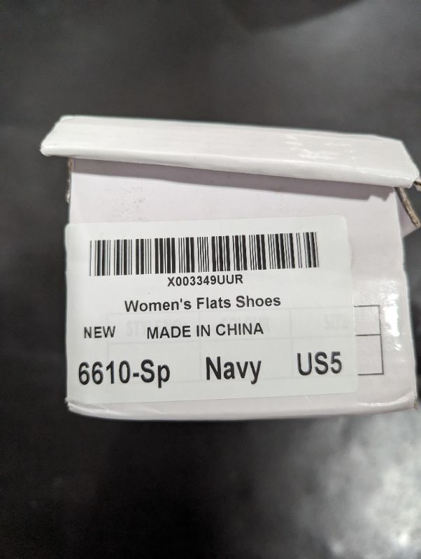 Photo 1 of Shupua Women's Flats Black Flats Shoes Pointed Toe Ballet Flats Comfortable Bow Girls Flats Dressy US size 5 color navy blue