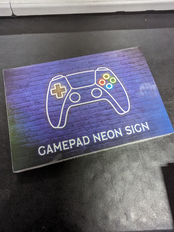 Photo 3 of Gamer Neon Sign, Gamepad Shaped LED Neon Sign for Gamer Room Decor, Gaming Neon Sign for Boys Room Decor, Neon Gaming Sign for Gaming Wall Decor, USB Powered Gamer Gifts for Teens, Boys, Kids Gamepad Neon Sign