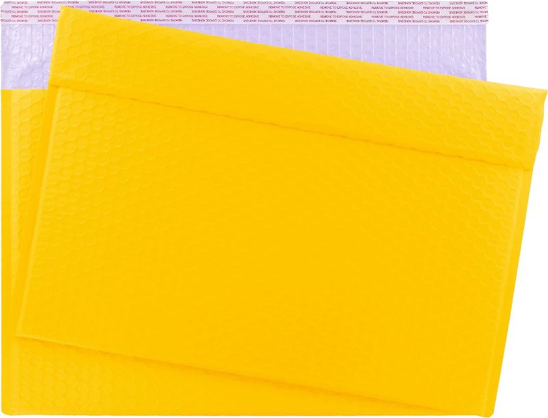 Photo 1 of DGSLTENV 16x11" Side-Opening Yellow Bubble Mailers (25-Pack)