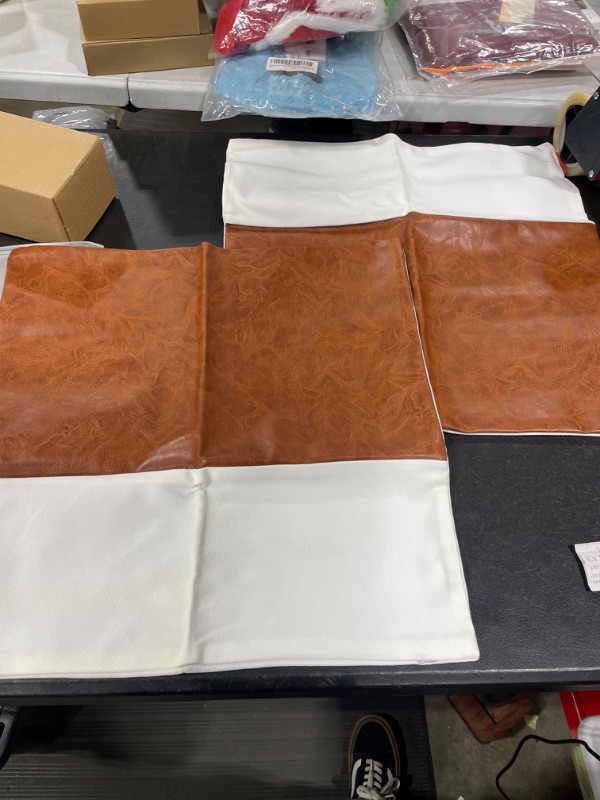 Photo 1 of 2pcs Leather Pillowcases 