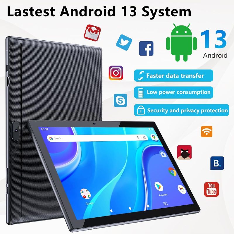 Photo 1 of 2023 Newest Android 13 Tablet 10 Inch, 12GB RAM+128GB ROM/1TB Expandable Tablet PC, 2 in 1 Tablets with Keyboard, Quad-Core 2.0GHz CPU HD Screen, Google...
