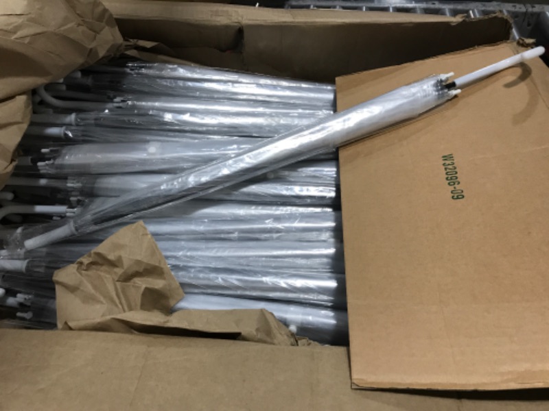 Photo 1 of 50 Pack Clear Wedding Umbrellas Bulk Transparent Auto Open Stick Umbrellas Windproof Waterproof Large Canopy Umbrella with White European J Hook Handle for Wedding Bride Groom Photography Golf Outdoor