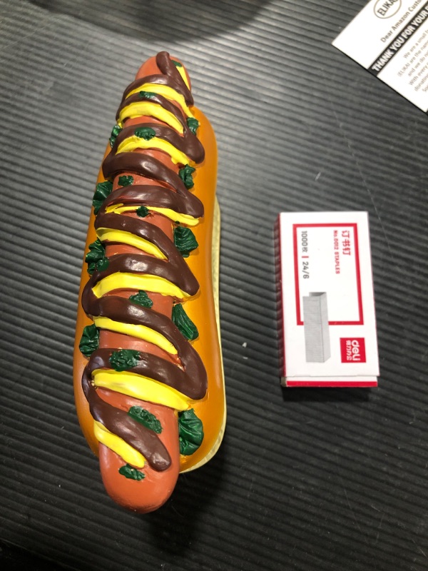 Photo 1 of ELIKAI Hot Dog Stapler with 1000 Staples, Funny Stapler for Desk, Cute & Novelty Stapler, Novelty Gifts, Funny Desk Accessories & Supplies for Work, Cool Stuff for Office Desk, Office Gags
