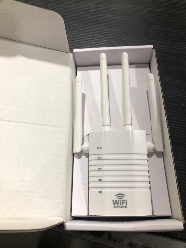 Photo 2 of AOOEPU 1200Mbps WiFi Extender, WiFi Range Extender Signal Booster up to 12880sq.ft and 105 Devices WiFi Amplifier WiFi Range Extender, WiFi Extenders Signal Booster for Home, Internet Repeater White