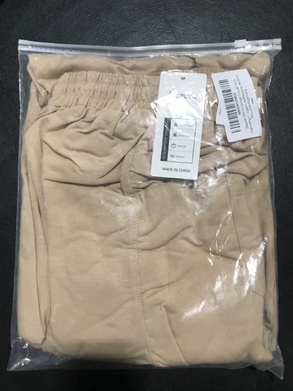 Photo 2 of [Size XL] Deyeek Men's Sweat Pants with Pockets Lounge Casual Loose Fit Pants Close Bottom Tapered Cuff Leg Elastic Waist Sweatpants X-Large Khaki
