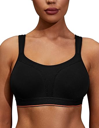 Photo 1 of [Size 40B] Wingslove Women's Sports Bra Wireless Full Coverage Workout Bra No Padded Plus Size Cross Back Exercise Bra
