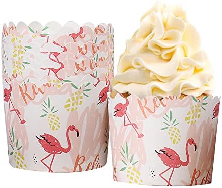 Photo 1 of 50 Pcs Premium Muffin Cupcake Paper Liners Cupcakes Papers Holiday/Parties/Wedding/Anniversary (Flamingo)