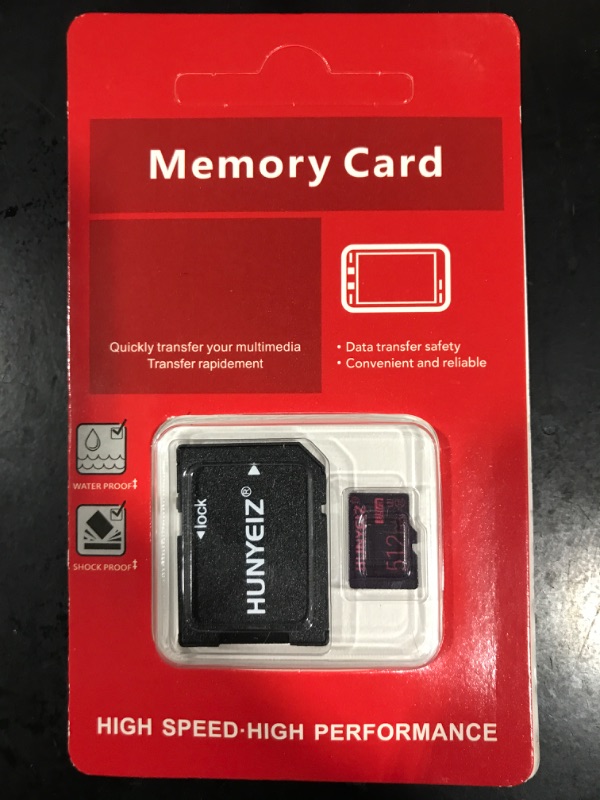 Photo 1 of 512GB Micro SD Card with Adapter SD Memory Card Class 10 Fast Speed Memory Card for Smartphone,Computer Game Console,Dash Cam,Surveillance,Drone