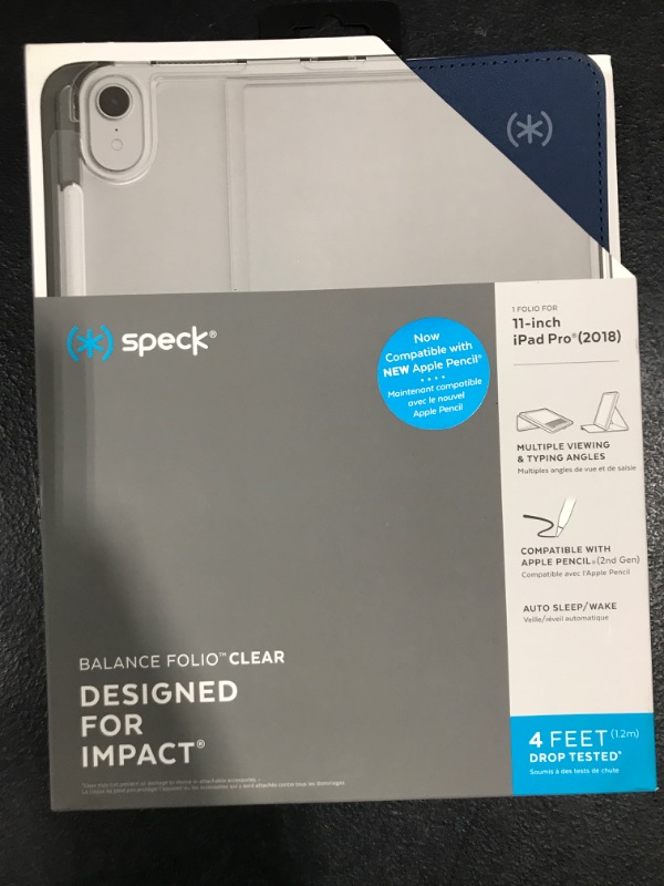 Photo 1 of Speck Balance Folio Clear Case for 11-inch iPad Pro Gen 2 (2018) - Black/Clear
