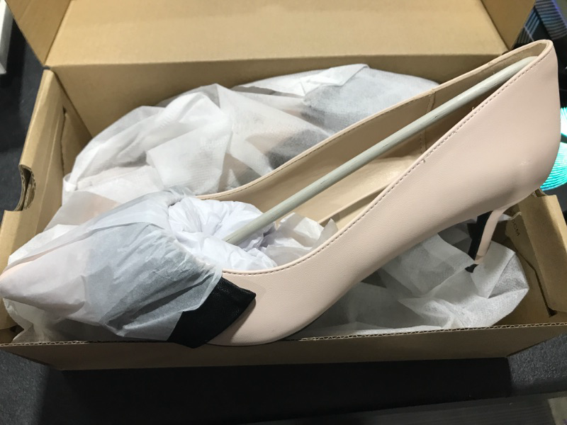 Photo 2 of [Size 6] Coutgo Womens Closed Pointed Toe Pumps Stiletto Bowknot High Heels Slip On Wedding Party Dress Shoes 6 Nude