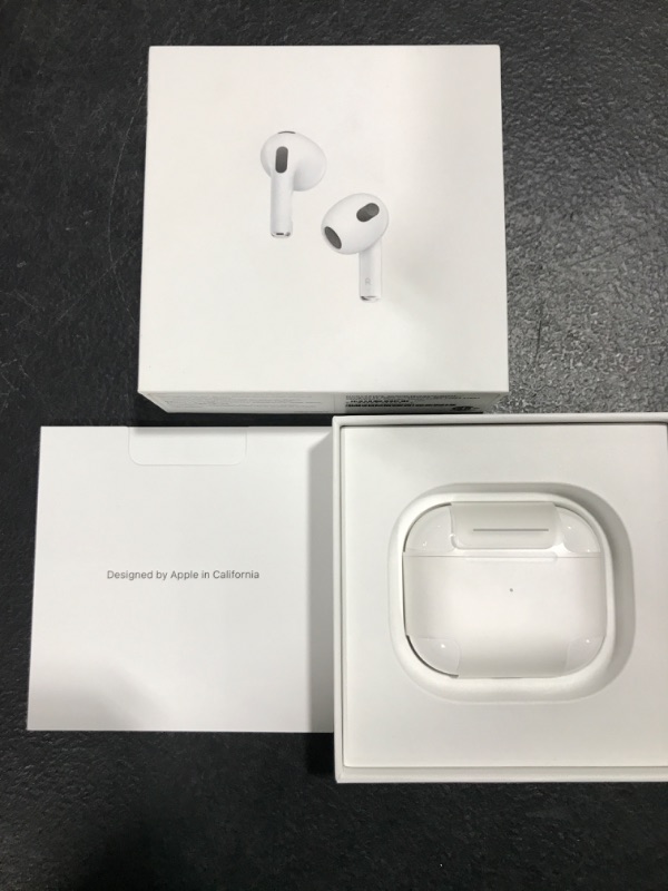 Photo 4 of BRAND NEW--Apple AirPods with Lightning Charging Case (3rd Generation)