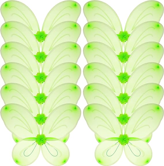 Photo 1 of 12 Pcs Fairy Butterfly Wings for Girls Butterfly Birthday Angel Wings toys for 2 to 12 Years Old Girls

