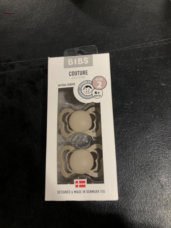 Photo 1 of BIBS Pacifiers - Couture Collection | BPA-Free Baby Pacifier | Made in Denmark | Set of 2 Vanilla Color Premium Soothers | Size 6-18 Months 