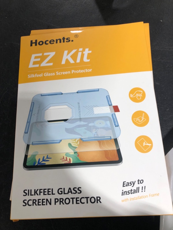 Photo 2 of Hocents. Silkfeel Glass Screen Protector Compatible with iPad 10th Generation (10.9 inch 2022) [Touch Like Silk] [Auto Alignment Tool] [Tempered Glass] [EZ Kit] [Anti Glare] [Anti Scratch]