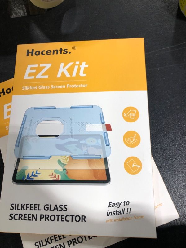 Photo 2 of Hocents. Silkfeel Glass Screen Protector Compatible with iPad 10th Generation (10.9 inch 2022) [Touch Like Silk] [Auto Alignment Tool] [Tempered Glass] [EZ Kit] [Anti Glare] [Anti Scratch]