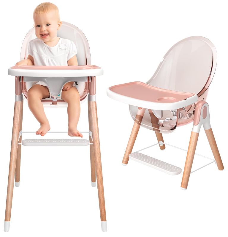 Photo 1 of Children Of Design Classic Non-Reclinable 6 in 1 Wooden High Chair - Beige
