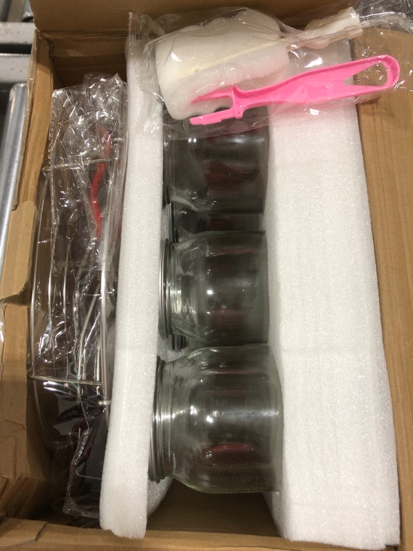 Photo 2 of 15Pack Canning Jars Starter Supplies Kit Set: 8 of 16oz Mason Jar with Lids Regular Mouth, Jar Lifter Funnel Stainless Steel Steam Pot Rack Tongs Bubble Popper Wrench Bulk Tools for Canner Beginner