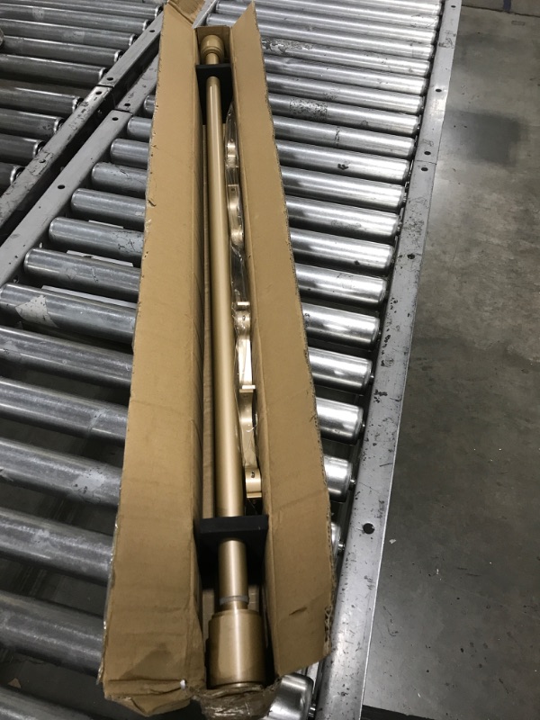 Photo 1 of 2 Pack Curtain Rods for Window 36 to 72 Inch, Single Curtain Rod Drapery Rods, Adjustable 1-Inch Thicken Window Treatment Curtain Rods, Telescoping Decorative Curtain Rods with Cap Finials Light Gold Light Gold 2 Pack 36-72"