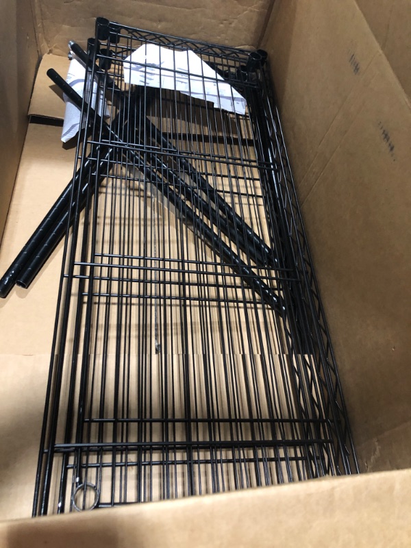 Photo 1 of 14x36x54 Inch 4-Shelf Storage Shelves Heavy Duty Shelving Unit for Kitchen Metal Shelves Garage Organizer Wire Rack Shelving Storage Unit Shelf Adjustable Utility NSF Certification Commercial 36×14×54 Black