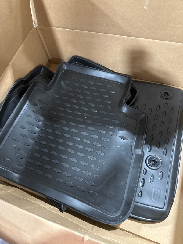 Photo 1 of Fits 2021-2023 Nissan Rogue Floor Mats Front & 2nd Row Seat Liner Set 3D Custom Fit All-Weather Full Set Liners, Black (No Sport Models)