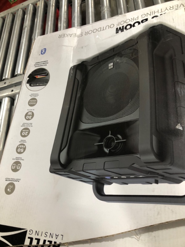 Photo 4 of Altec Lansing Sonic Boom - Waterproof Bluetooth Speaker with Phone Charger, IP67 Outdoor Speaker, 3 USB Charging Ports, 50 Foot Range & 20 Hours Battery Life