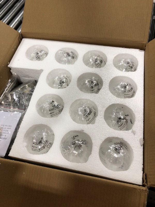 Photo 1 of Modern Globe Chandelier Sputnik Brushed Nickel Dining Room Chandeliers 12 Lights Bubble Glass Ball Pendant Lighting Hanging Ceiling Light Fixtures for Living Room Bedroom