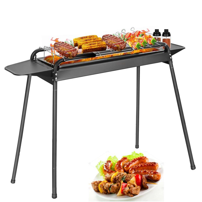 Photo 1 of TANGME Portable Charcoal Grills Height Adjustable Large Capacity BBQ Lamb Skewer Folded Camping Barbecue Grill