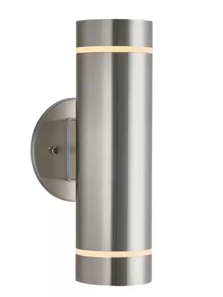 Photo 1 of C7 Stainless Steel Modern Outdoor Hardwired Garage and Porch Light Cylinder Sconce
