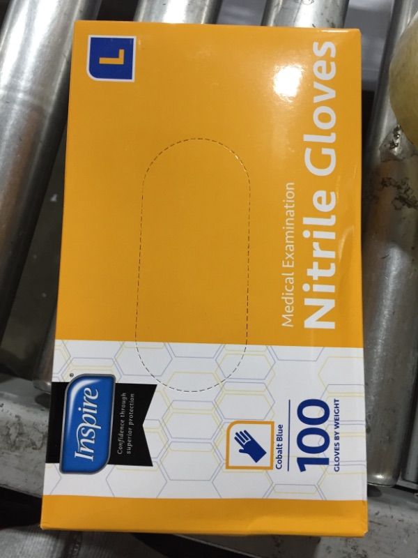 Photo 2 of Inspire Nitrile Exam Gloves | THE ORIGINAL Quality Stretch Nitrile Cobalt Blue Large