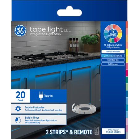 Photo 1 of 107353 20 Ft. 18W LED Plug-in Tape Light Kit - Pack of 2