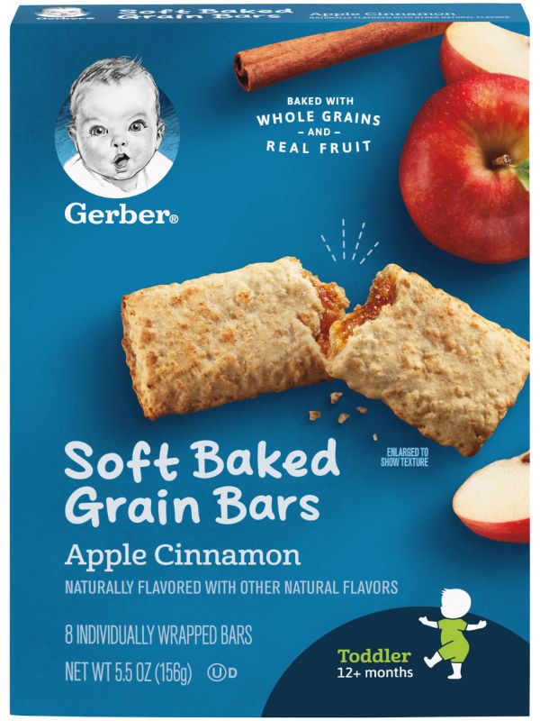 Photo 1 of 2 Pack- Gerber Graduates Apple Cinnamon Fruit & Cereal Bars, 8-Count Bars (Pack of 6)- EXP 12-12-23