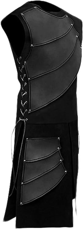 Photo 1 of [Size XL] Mens Medieval Victorian Waistcoat Vest Renaissance Warrior Waistcoat Sleeveless Vests- Black