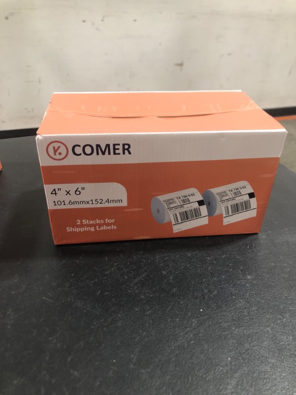 Photo 2 of K Comer 4x6 Thermal Shipping Labels (2 Rolls, 700 Printer Labels) Stickers Printable,Waterproof,Self Adhesive,Mailing Address Labels for Packages Compatible with K Comer MUNBYN, Rollo, Zebra