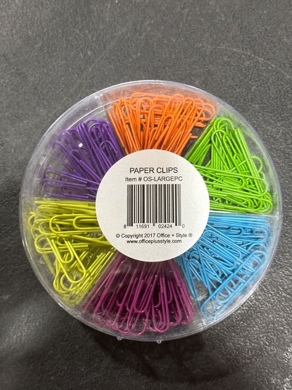 Photo 2 of Office + Style Paper Clips, Assorted Colors, 42 Pack (OS-LARGEPC)