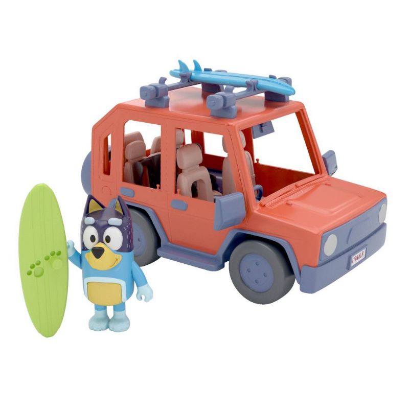 Photo 1 of Bluey, 4WD Family Vehicle, with 1 Figure and 2 Surfboards | Customizable Car - Adventure Time | for Ages 3+, Multicolor, 13018