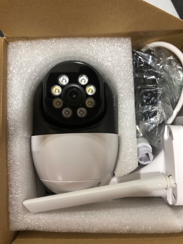 Photo 1 of ANNKE 4MP PTZ Outdoor Security Camera, 8X Digital Zoom Auto Tracking for Home Security, 2.4GHZ WiFi Camera with AI Human Detection, Color Night Vision, Two-Way Talk, Compatible with Alexa, WPT400 White