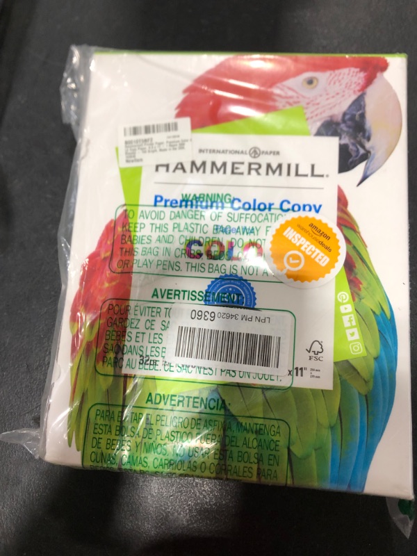 Photo 2 of Hammermill Printer Paper, Premium Color 32 Lb Copy Paper, 8.5 x 11 - 1 Ream (500 Sheets) - 100 Bright, Made in the USA, 102630 1 Ream | 500 Sheets Letter (8.5x11)