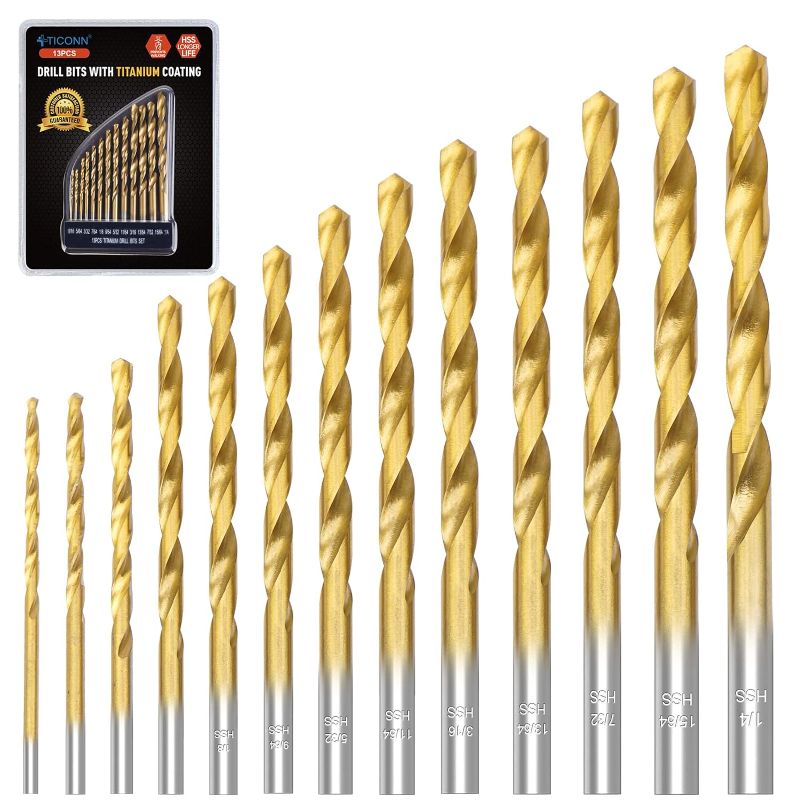 Photo 1 of 13 PCS Titanium Coated Drill Bit