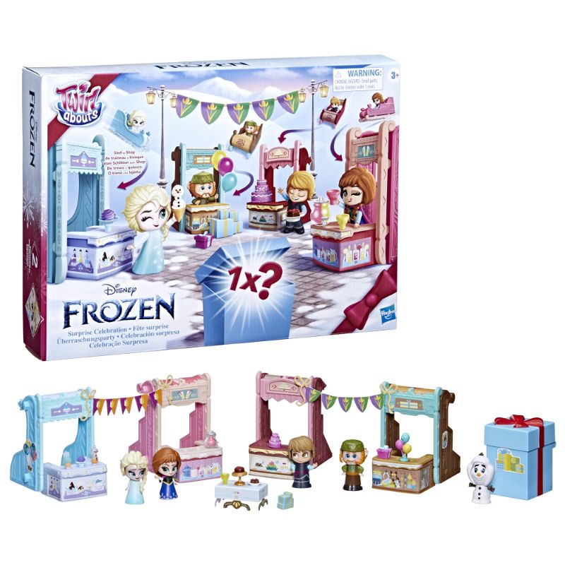 Photo 1 of Disney Frozen 2 Twirlabouts Surprise Celebration Playset, 5 Dolls, 4 Convertible Sleds, 12 Accessories, Toy for Kids 3 and Up (Amazon Exclusive)